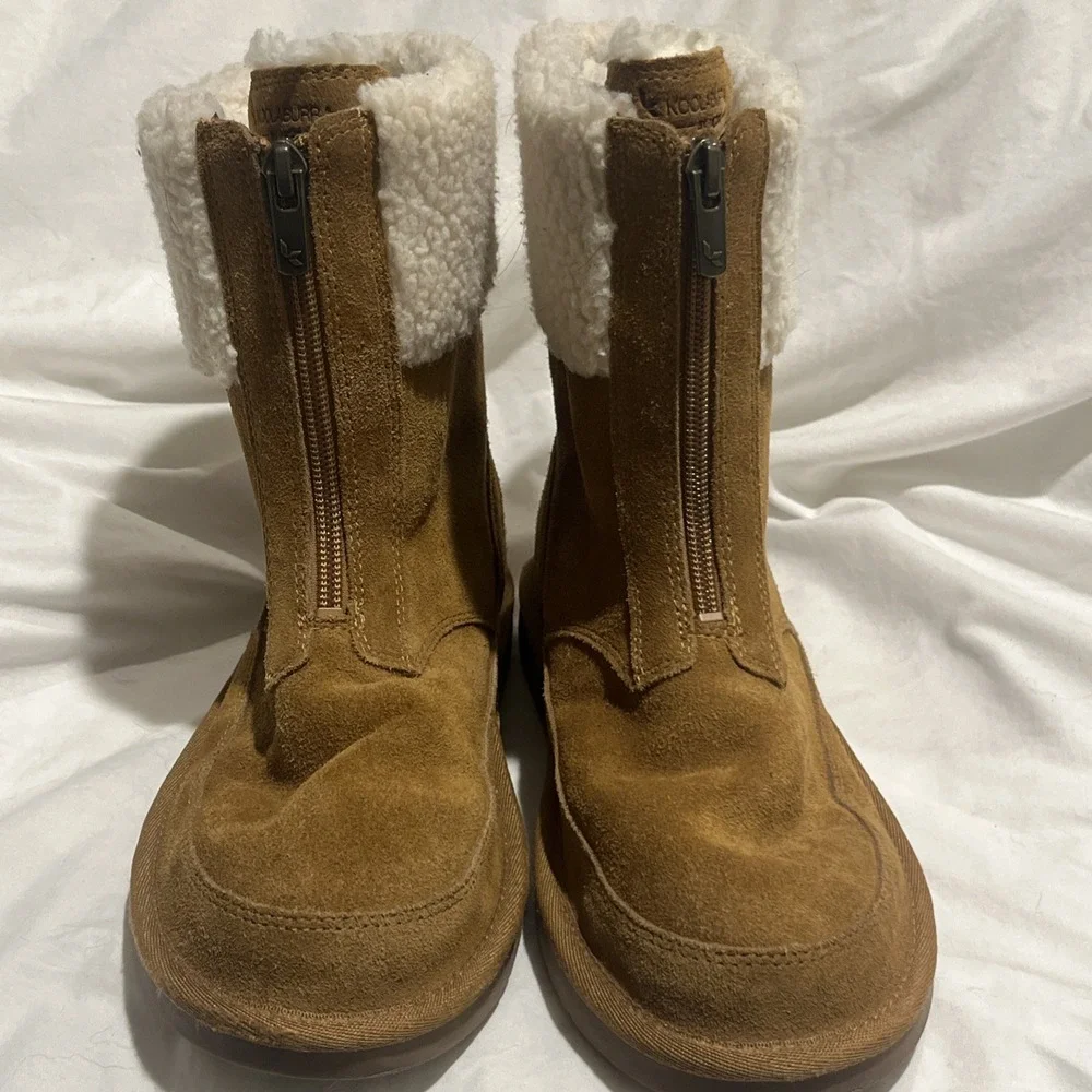 Koolaburra by UGGS kids KOOLA SHORT Fashion Boots - Chestnut, US Size 4 EU36